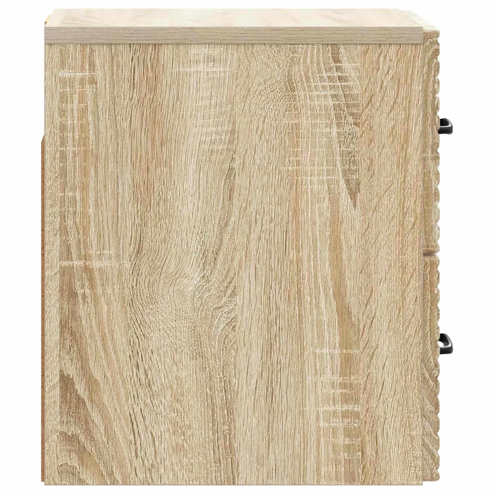 Stenski nočni omarici 2 kos Sonoma hrast 34,5 x 33 x 40 cm - slika 8