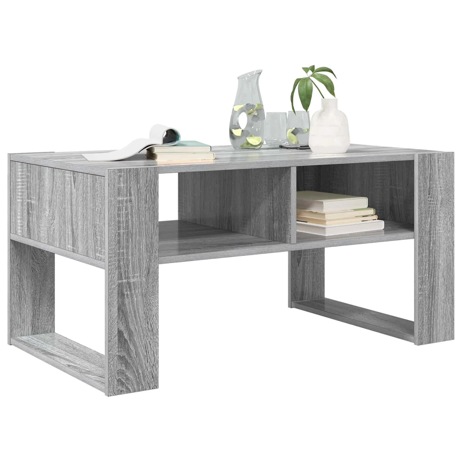 Klubska miza Siva Sonoma 92 x 53 x 45 cm Inženirski les - slika 3