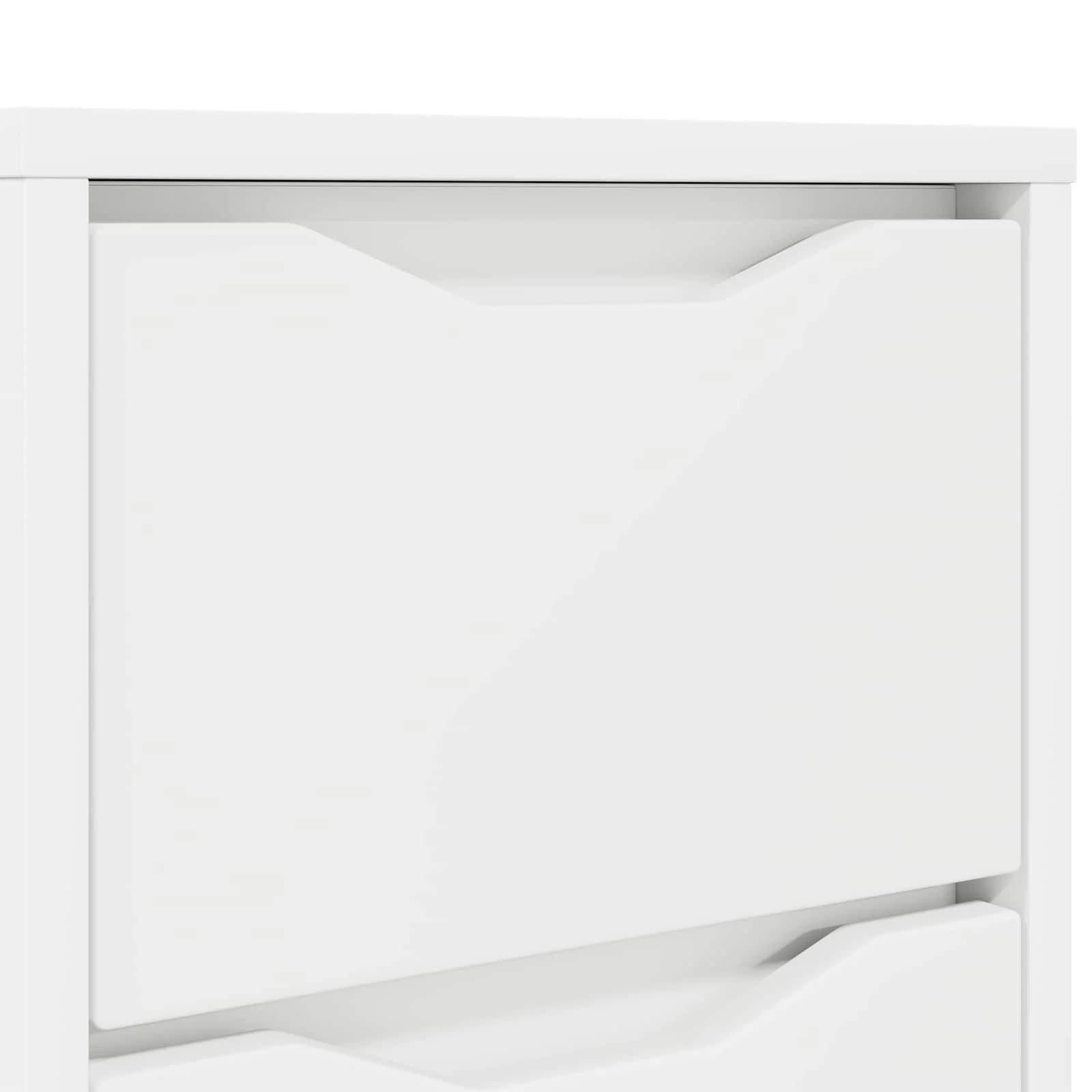 Posteljne mize 2 kos Bela 30,5 x 30 x 43 cm Inženirski les - slika 10