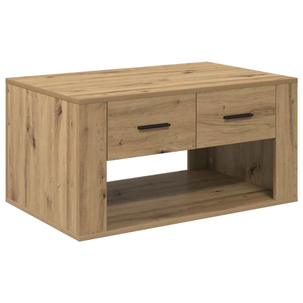 Klubska miza Umetni hrast 80 x 50 x 40 cm Inženirski les - slika 2