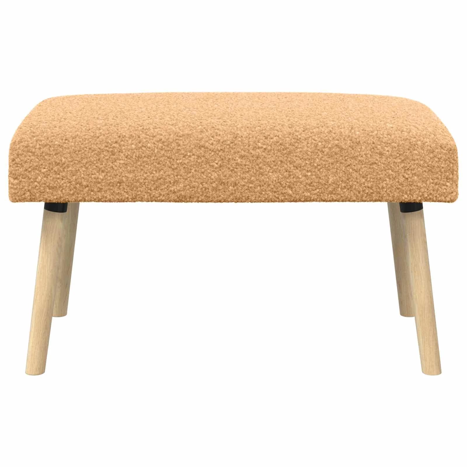 klop Enobarvno Bež 80 x 40 x 46 cm Bouclé - slika 5