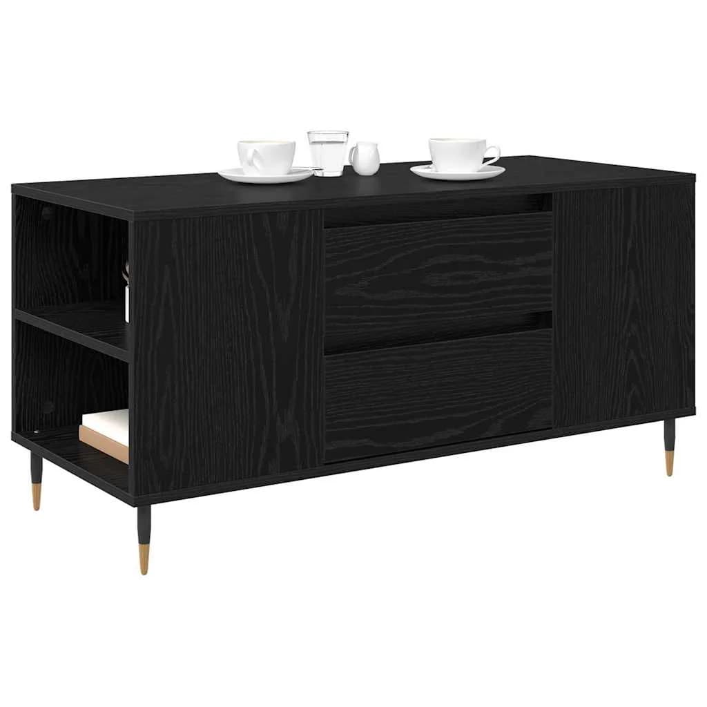 Klubska miza Črna Orehovina 102 x 44,5 x 50 cm Inženirski les - slika 3