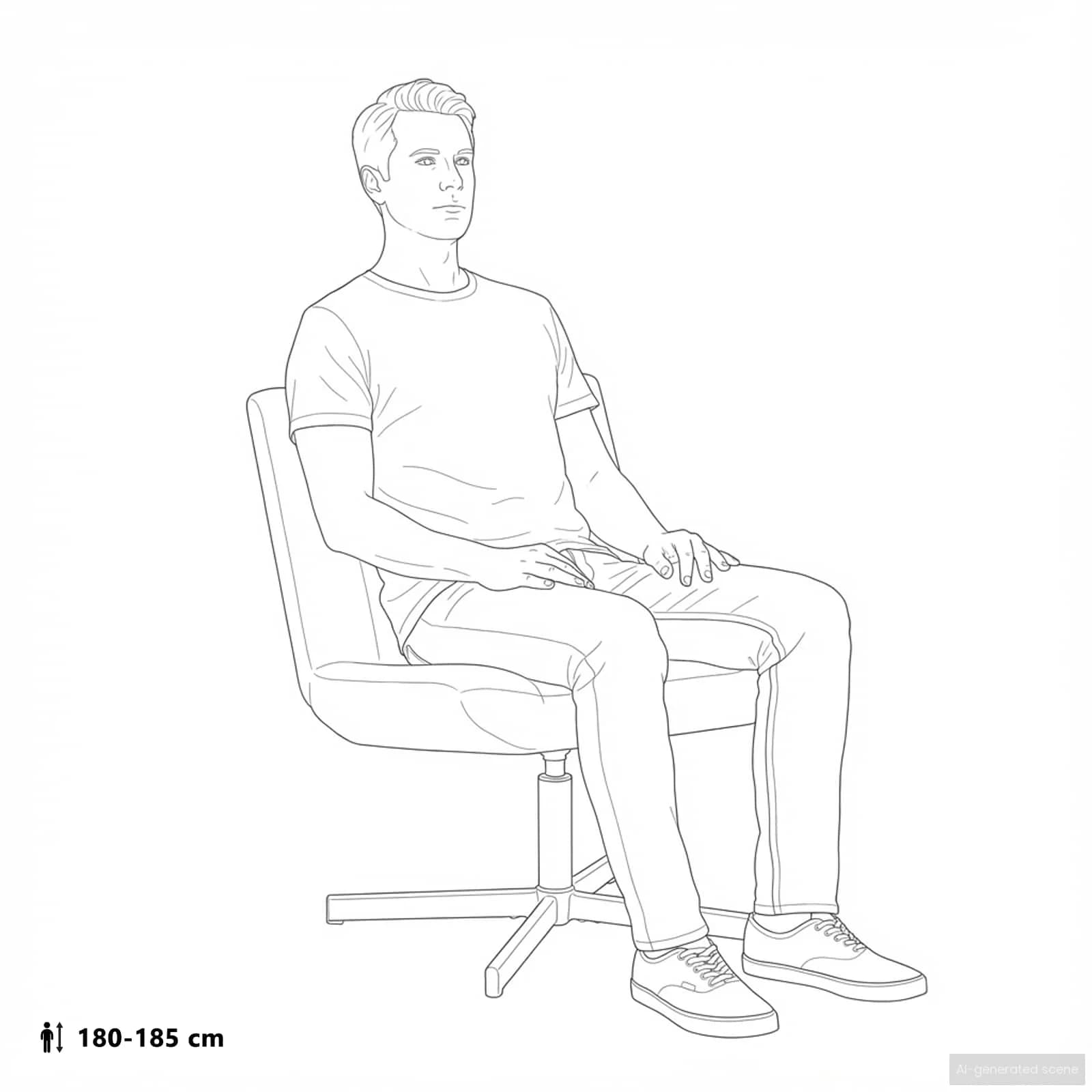 Vrtljiv stol Črna 63 x 75 x 76 cm blago - slika 12