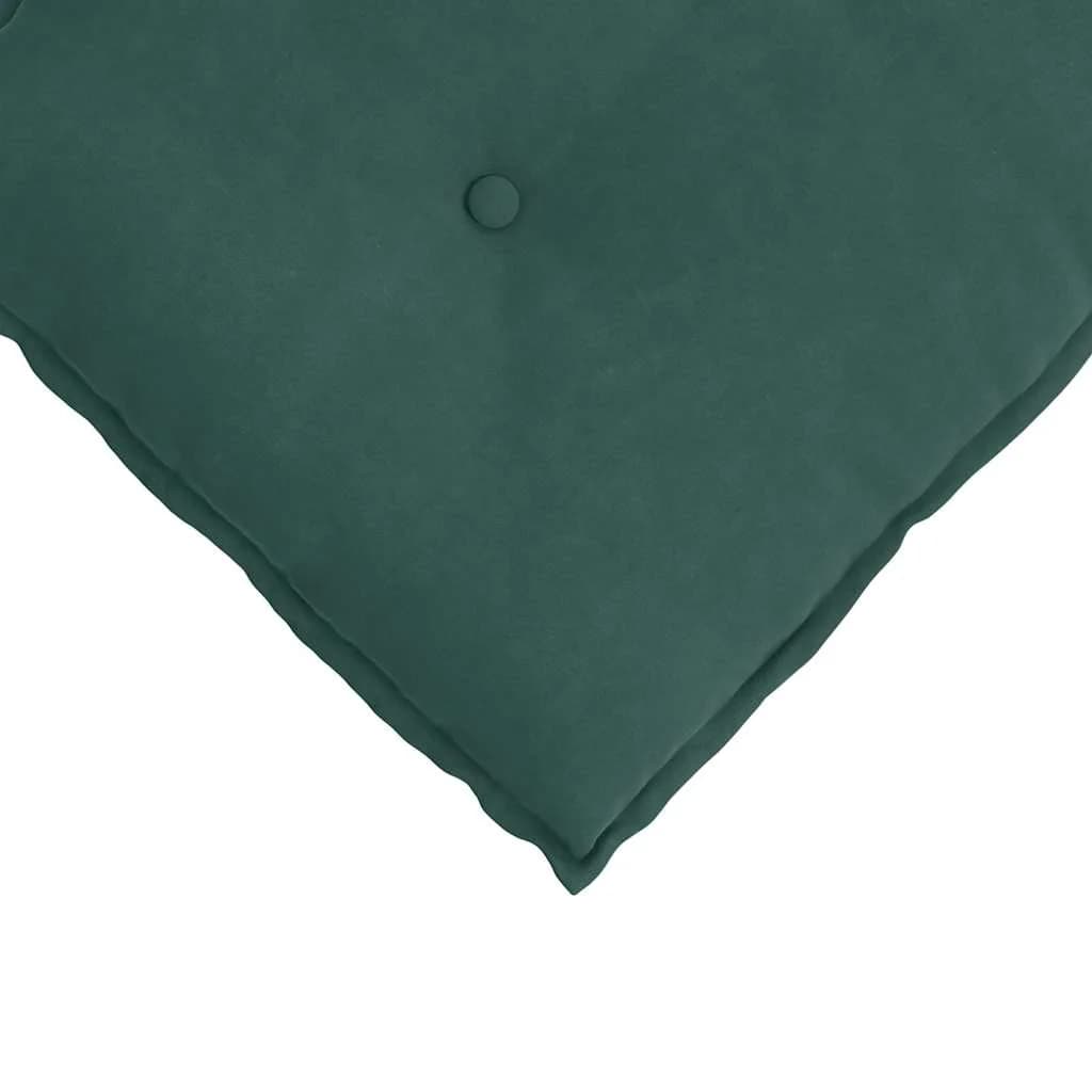Poglavni vzglavnik Temno zelena 140 x 50 cm Žametna tkanina - slika 7