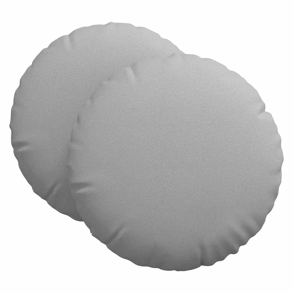 Sedežne blazine 2 kos blago Oblačno siva Ø80 x 29 cm - slika 2