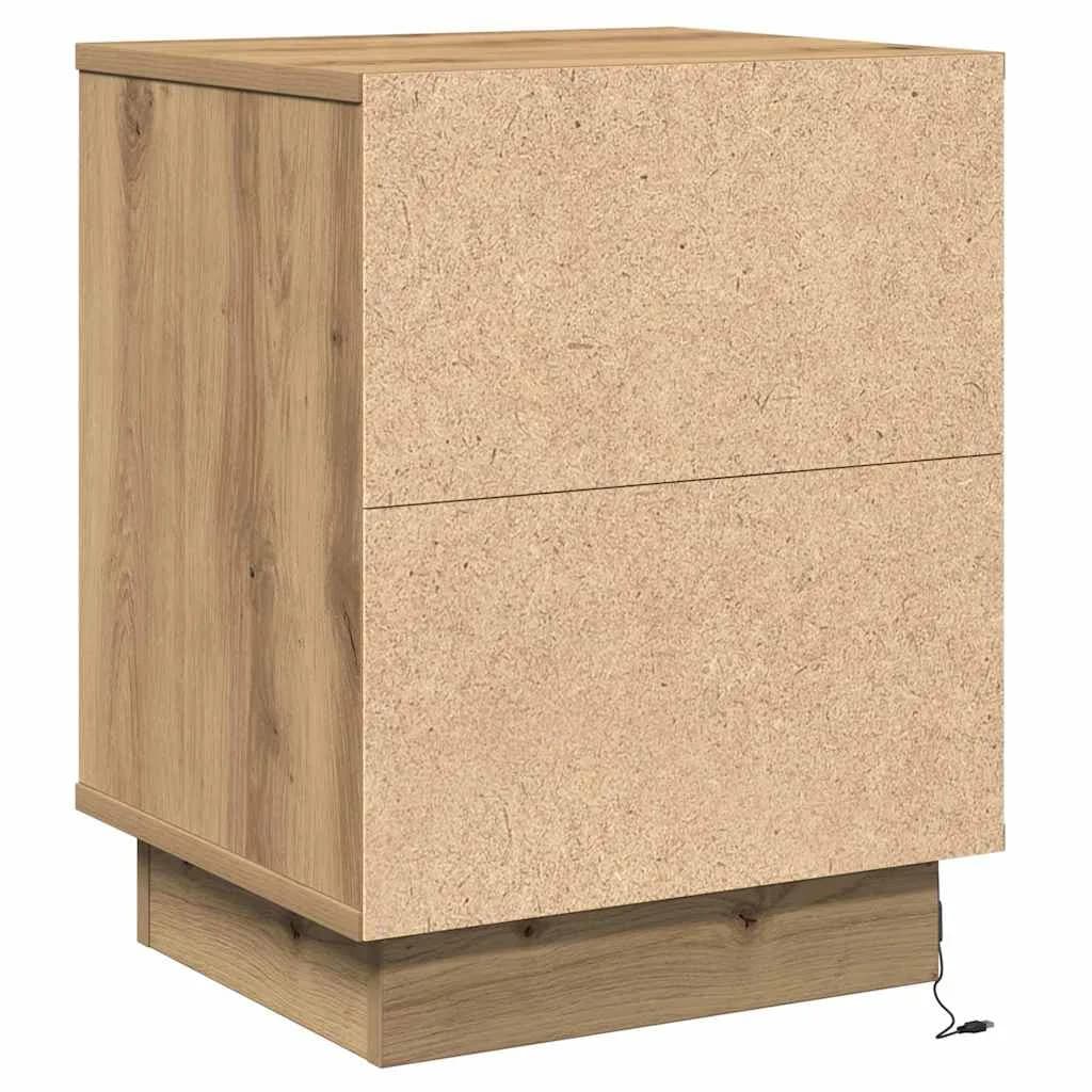 Nočna omarica Umetni hrast 39 x 34,5 x 50 cm Inženirski les - slika 9