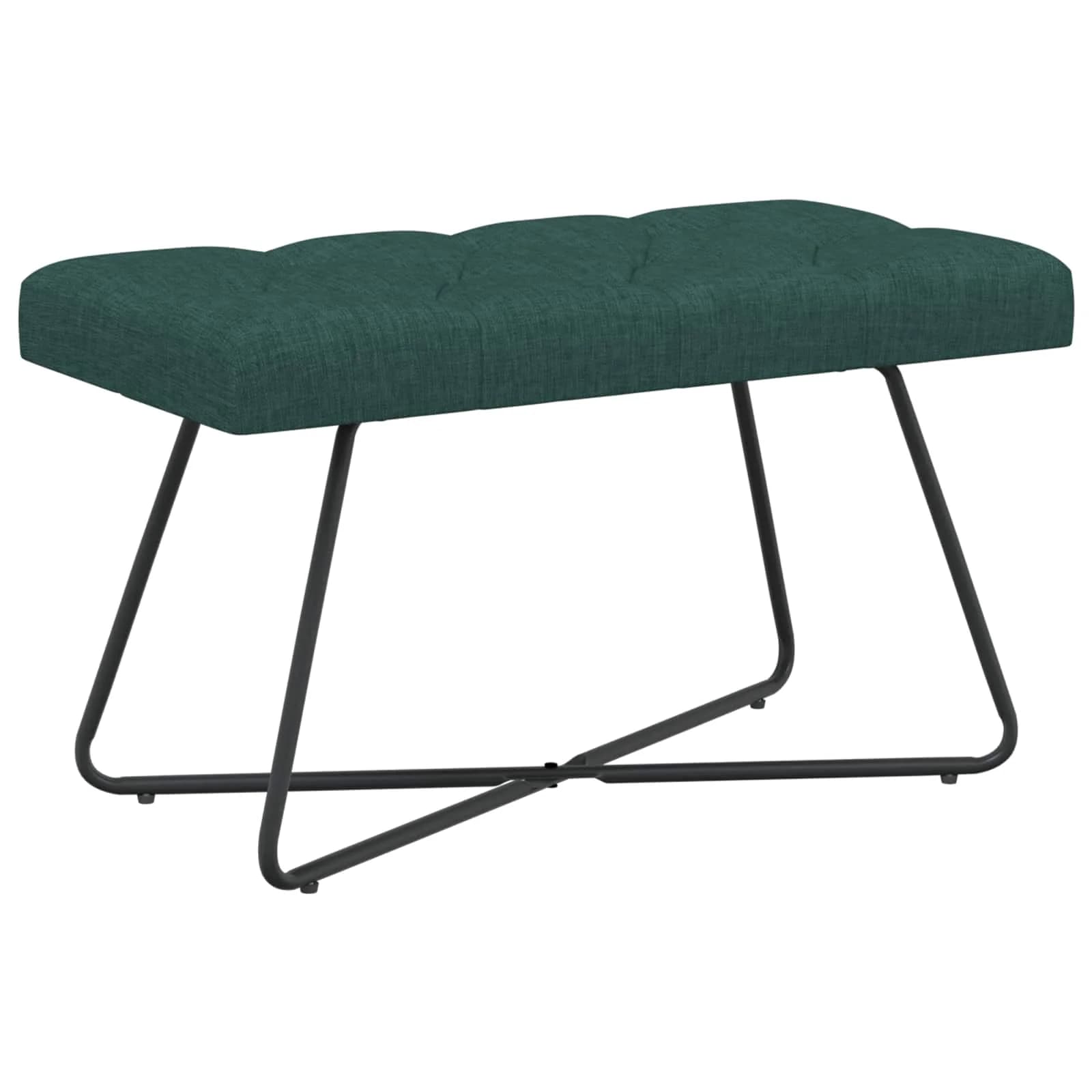 Klop s gumbnim oblazinjenjem Temno zelena 80 x 40 x 46 cm Blago - slika 2