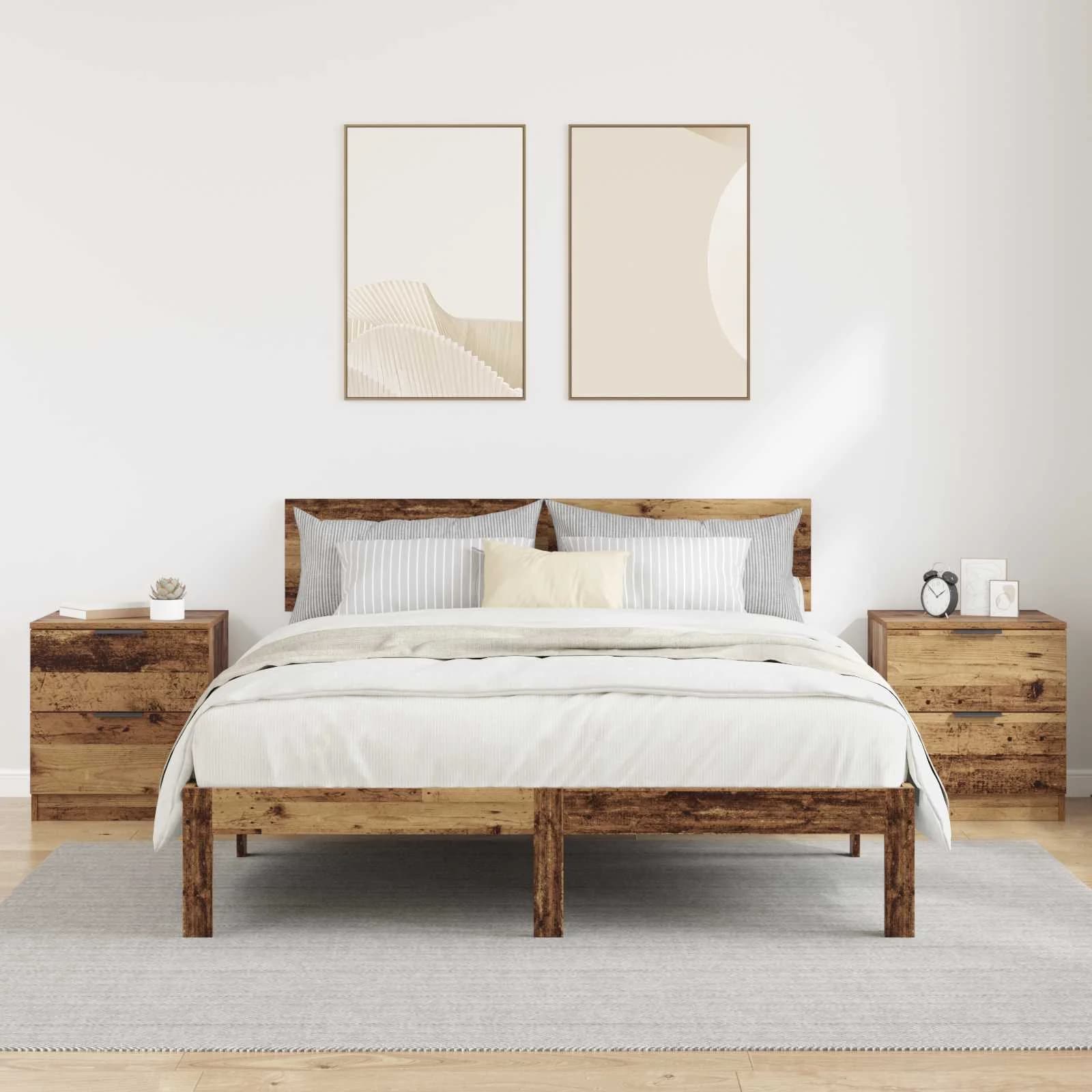 Nočna omarica 2 kos Star les 45 x 39 x 50cm Inženirski les - slika 4