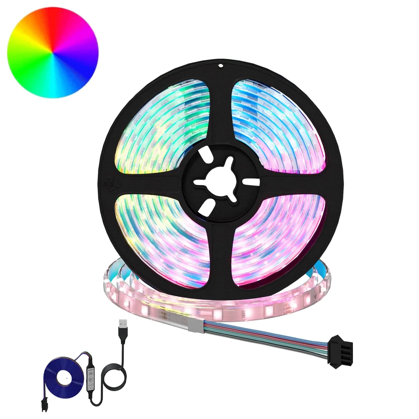 LED trak 2 kos Črna in prozorna Baker in plastika