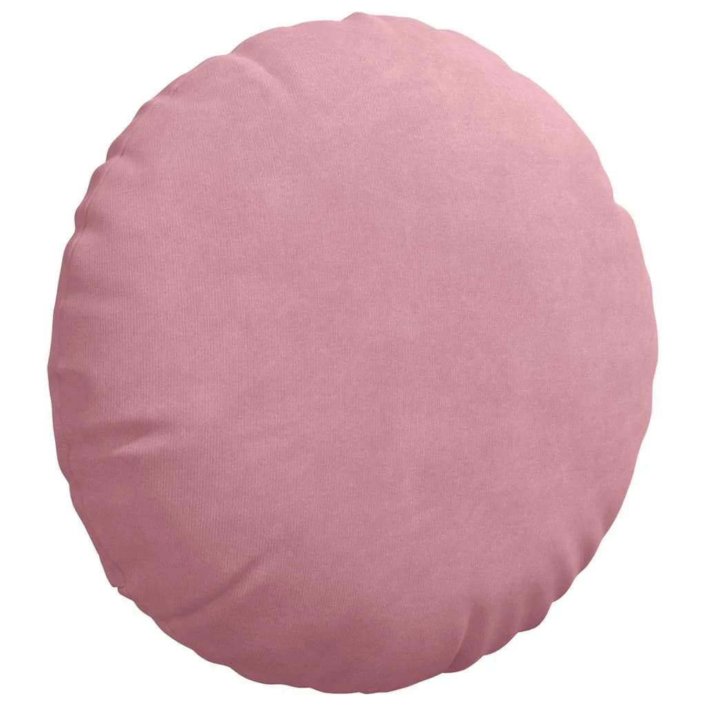 Sedežne blazine 2 kos Žamet Roza Ø 80 x 29 cm - slika 5