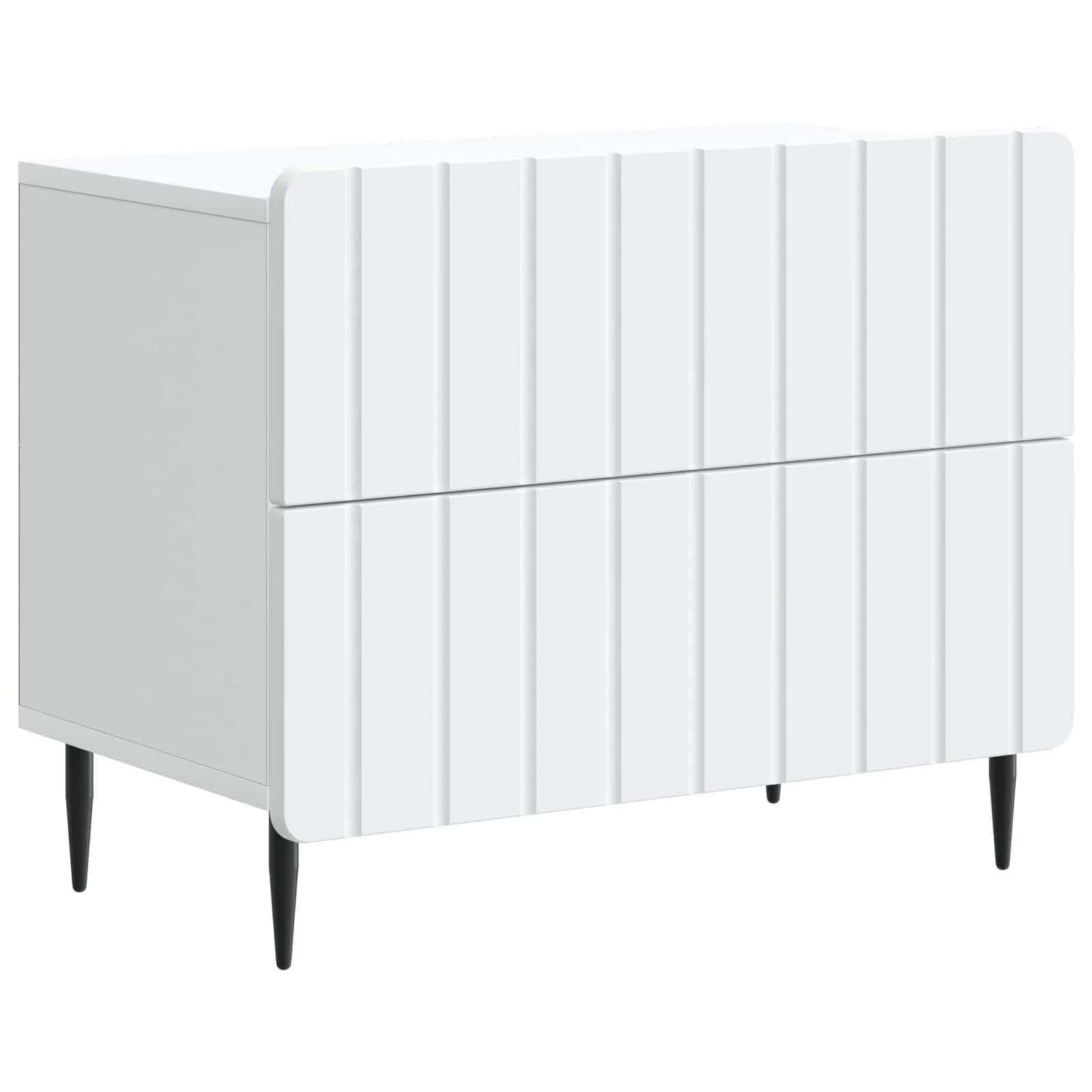 Nočna omarica Bela 62 x 34,5 x 49,5 cm Inženirski les - slika 2