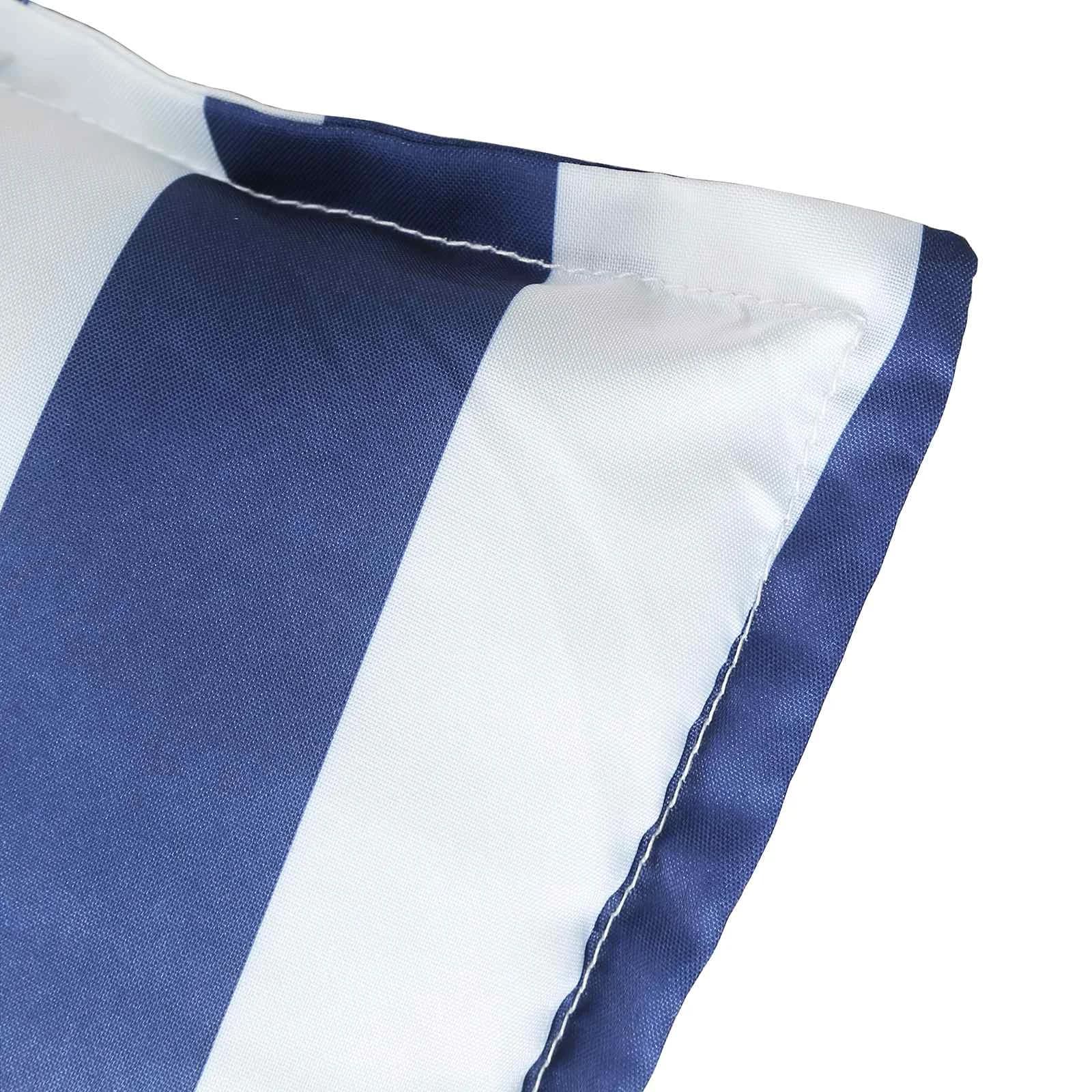 Zunanja blazina 6 pcs Modra in bela 120 x 50 x 7 cm Blago - slika 8