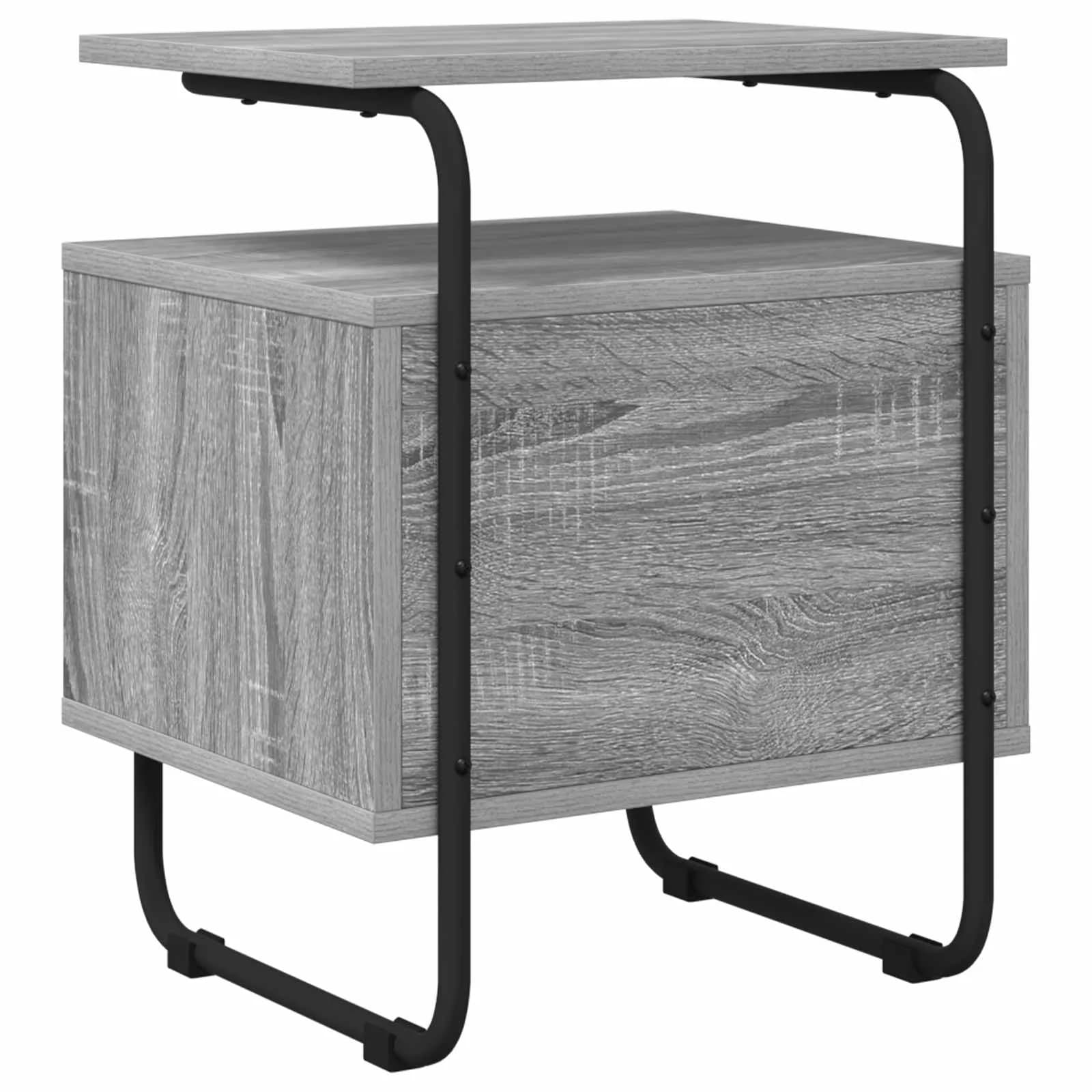 Nočna omarica 2 kos Siva Sonoma 40 x 36,5 x 50 cm - slika 7