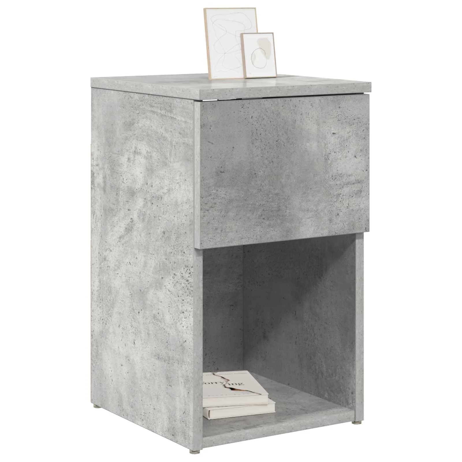 Posteljna omarica Betonsko siva 29 x 31,5 x 49 cm - slika 3