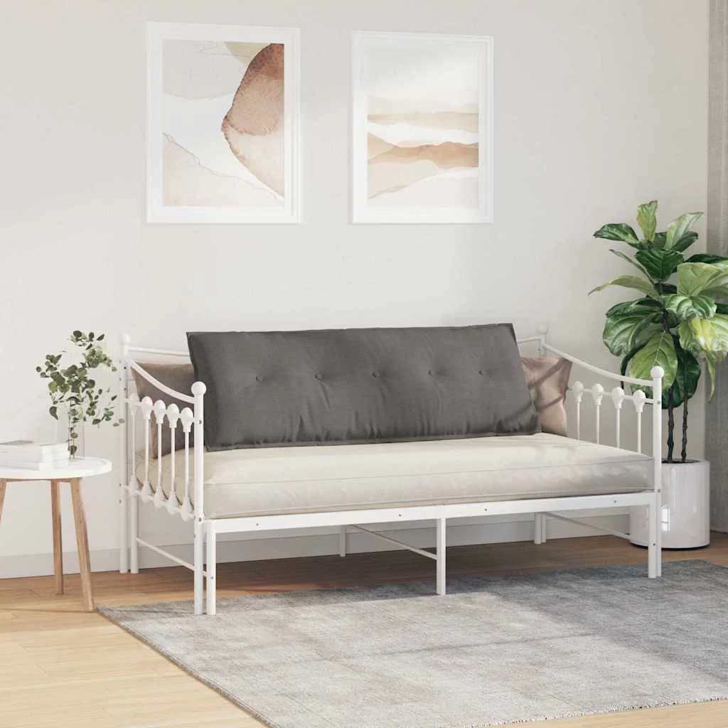 Poglavni vzglavnik Svetlo siva 140 x 50 cm Žametna tkanina - slika 4