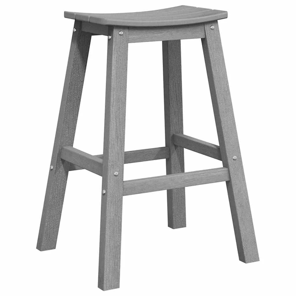 Barski stol 2 kos Svetlo siva 52 x 43 x 73,5 cm HDPE - slika 7