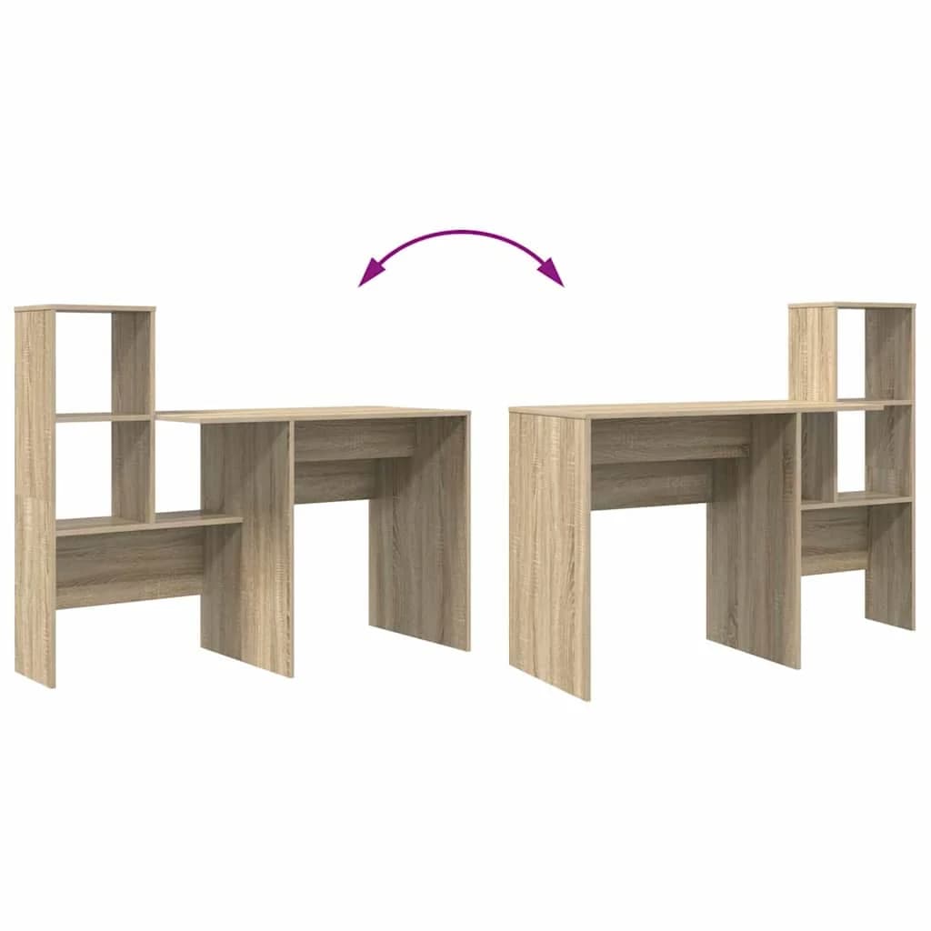 Miza Sonoma hrast Inženirski les 131,5 x 50 x 106,5 cm - slika 9