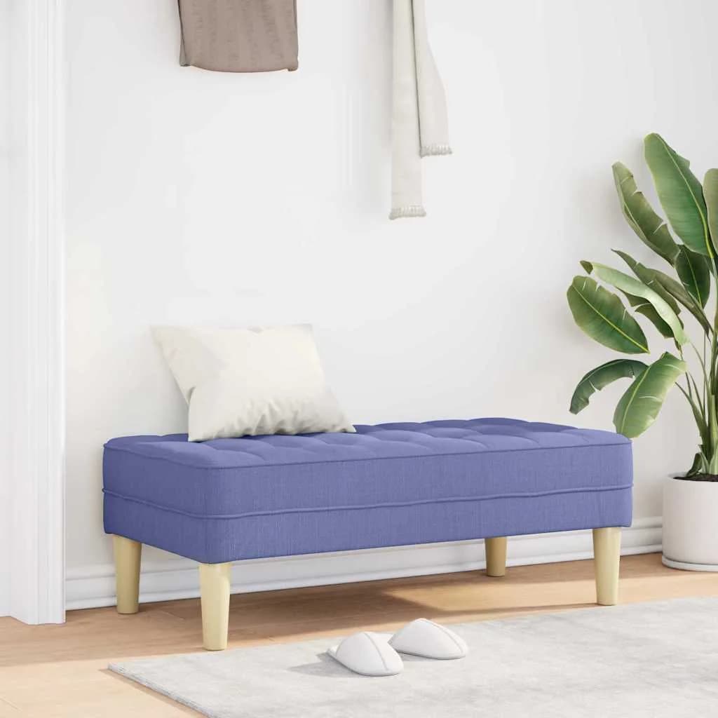 klop z blazino Jeans modra 113 x 57 x 39 cm blago