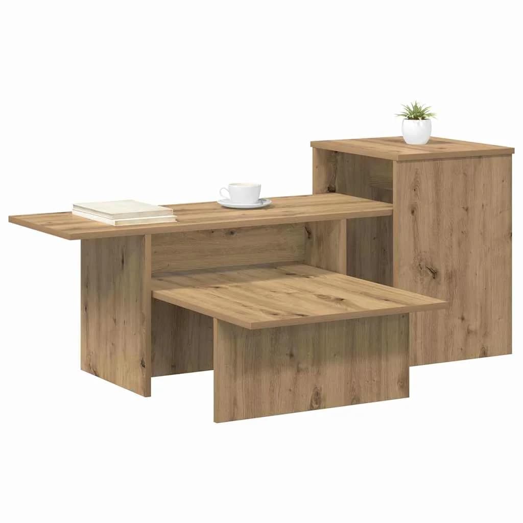 Konzolna miza Umetni hrast 91,5 x 35 x 38,5 cm Inženirski les - slika 3