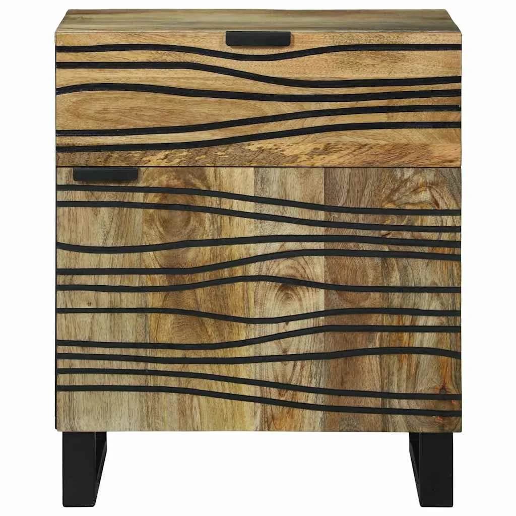 Nočna omarica Naravna 50 x 33 x 60 cm Inženirski les - slika 3