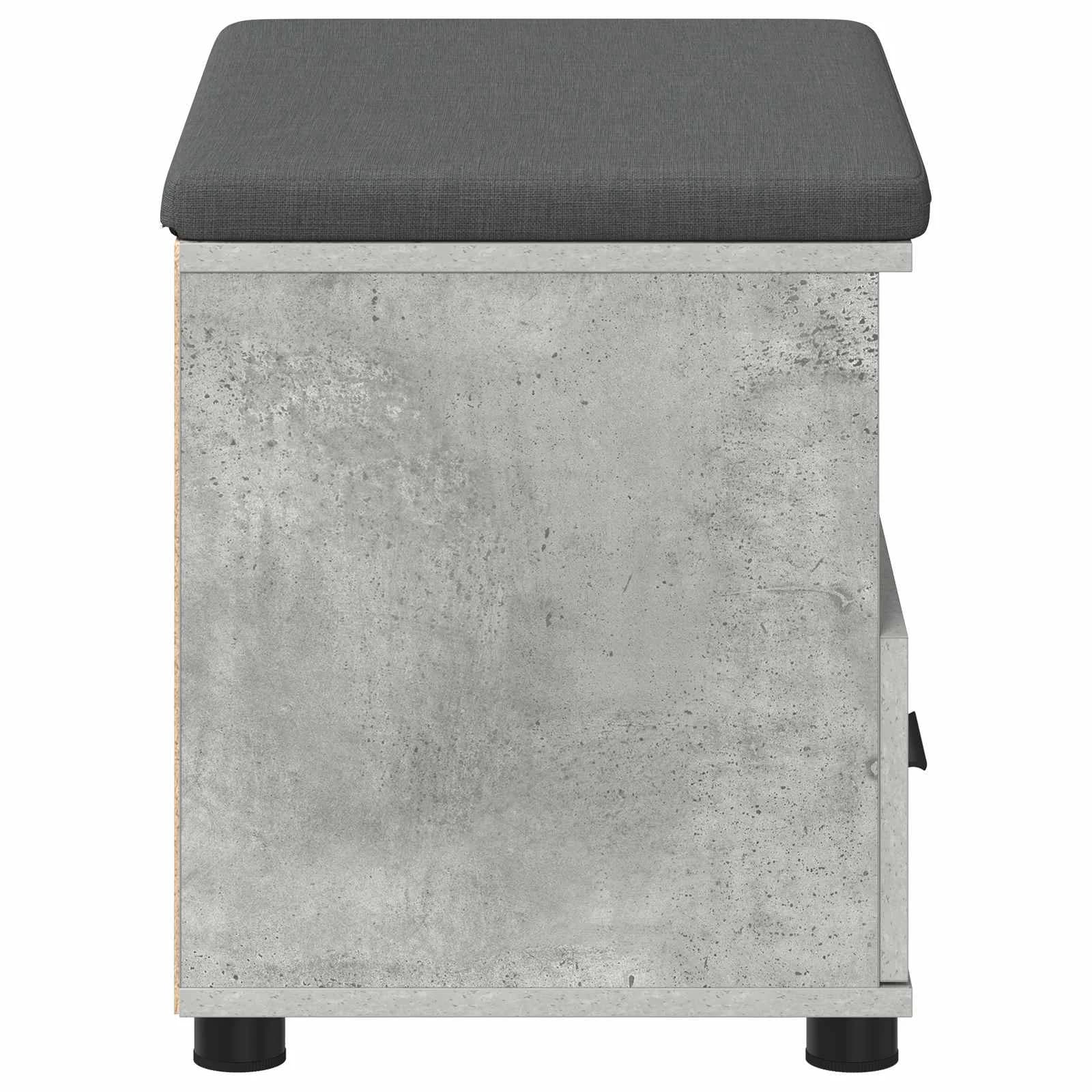 Haldna klop Beton Siva 60 x 38 x 46 cm Oblikovan Les in Tkanina - slika 7