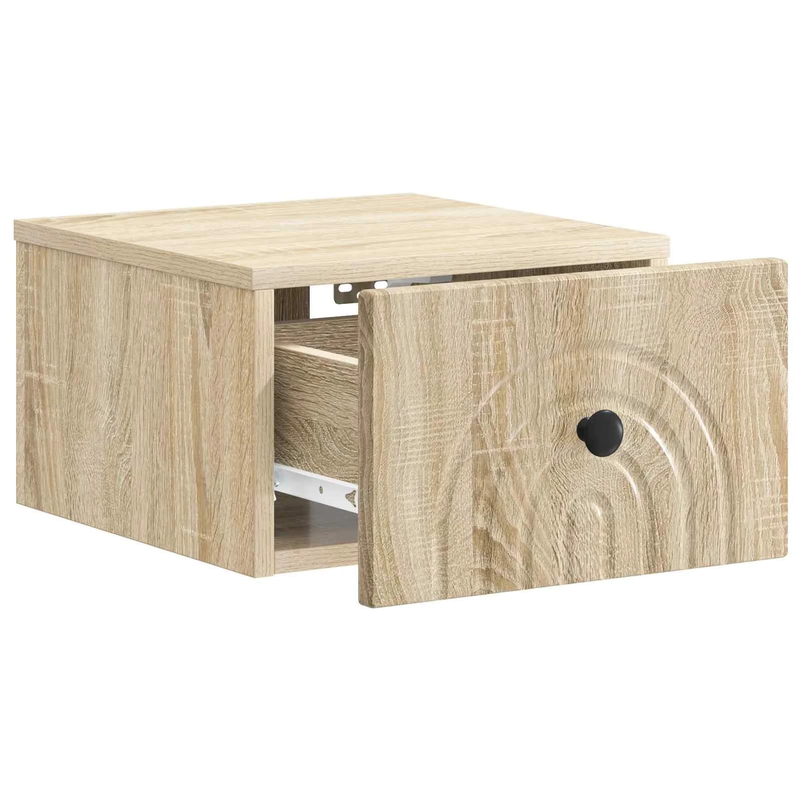 Stenski nočni omarici 2 kos Sonoma hrast 33 x 34,5 x 20 cm - slika 6