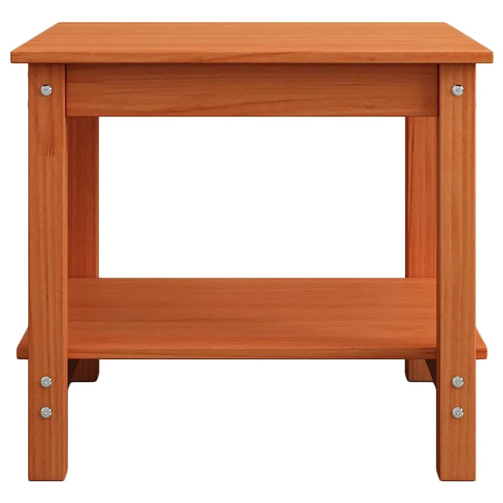 Klubska miza Voščeno rjava 50 x 50 x 45 cm Trdna borovina - slika 4