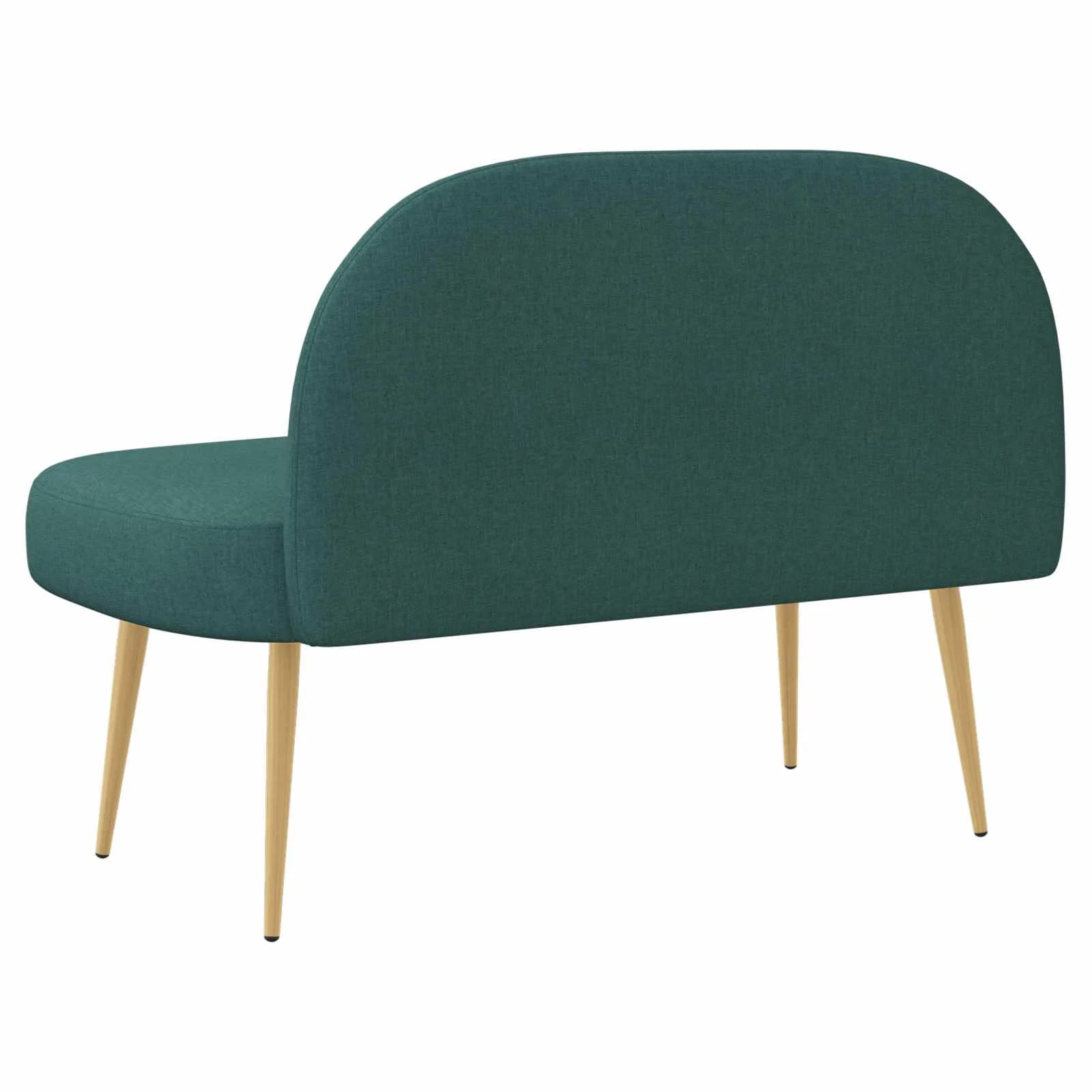 Oblazinjena klop z naslonom Temno zelena 110 x 60 x 76 cm - slika 4