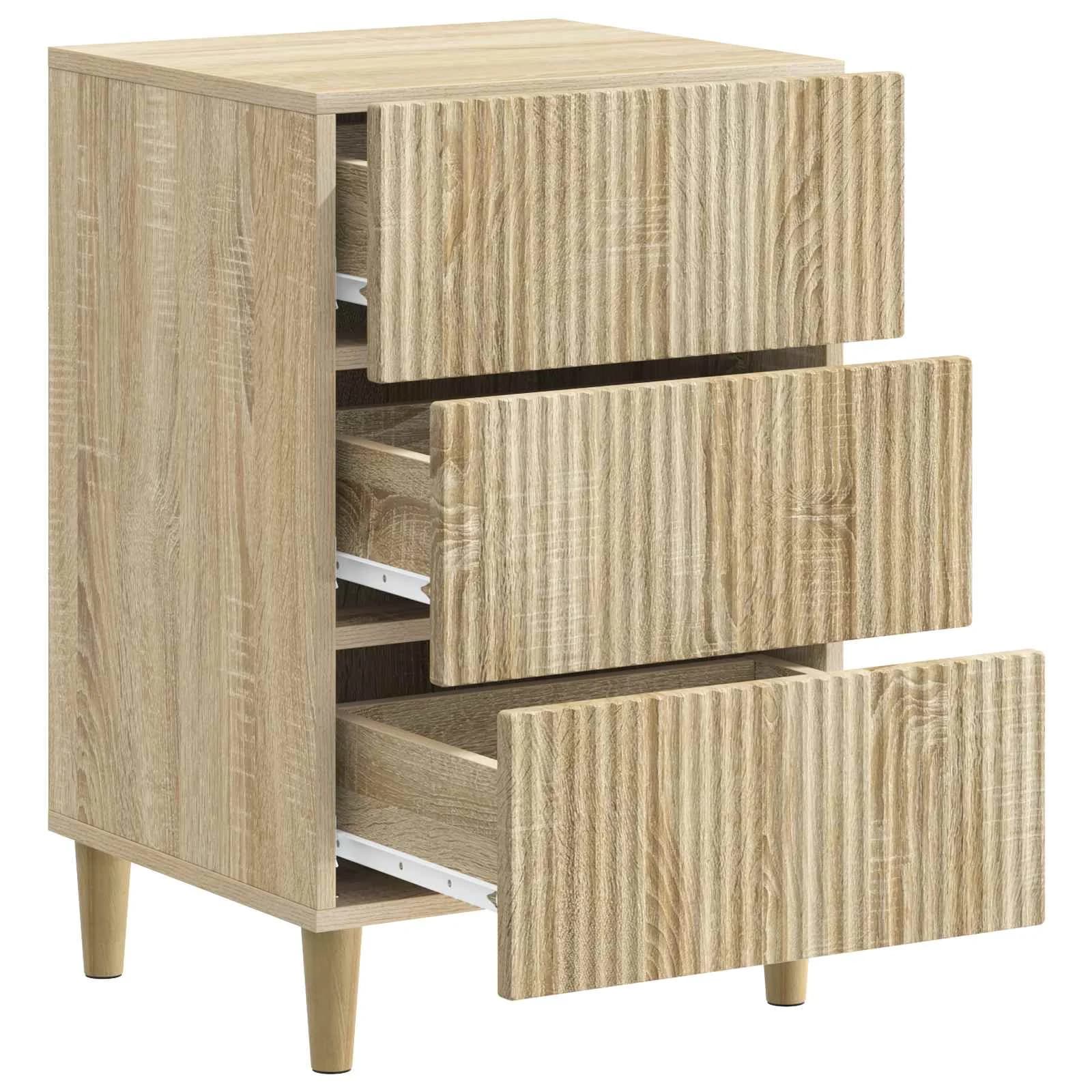 Nočna omarica Sonoma hrast 43 x 41 x 66,5 cm Inženirski les - slika 4