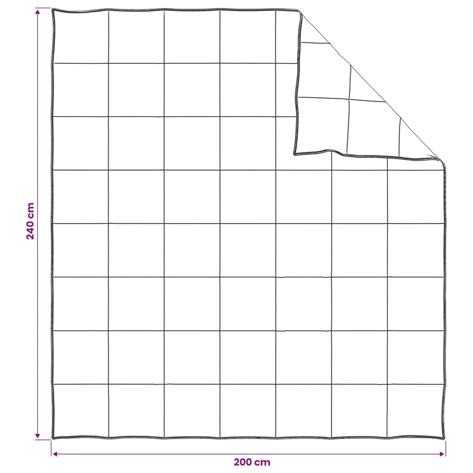 Zimska odeja Bež 200 x 240 cm 100% Naravni Kapok - slika 9