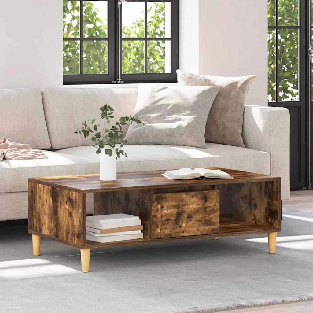 Klubska miza Dimljeni oreh 102 x 55 x 35 cm Inženirski les - slika 4