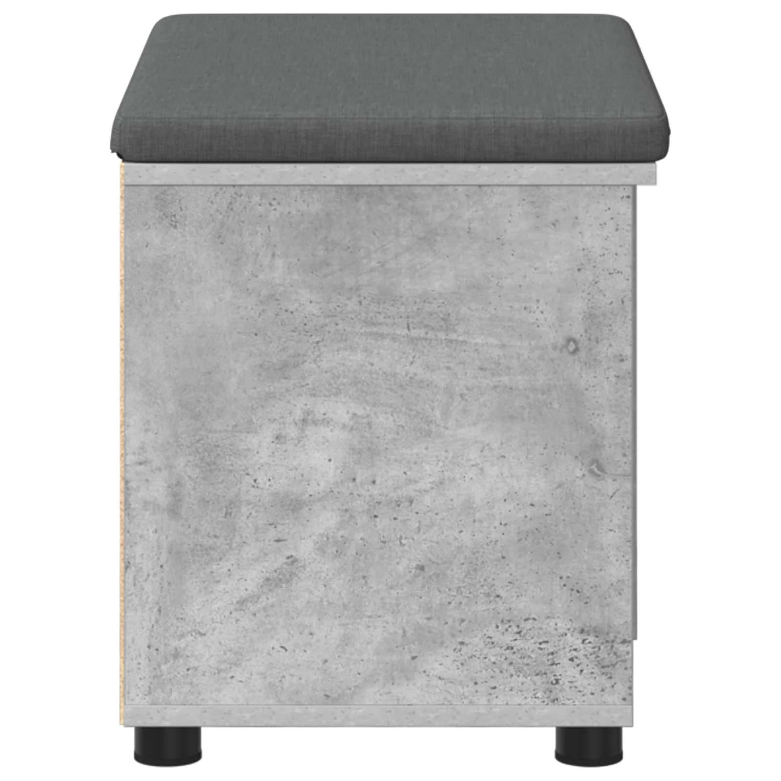 Haldna klop Beton Siva 60 x 38 x 46 cm Oblikovan Les in Tkanina - slika 7