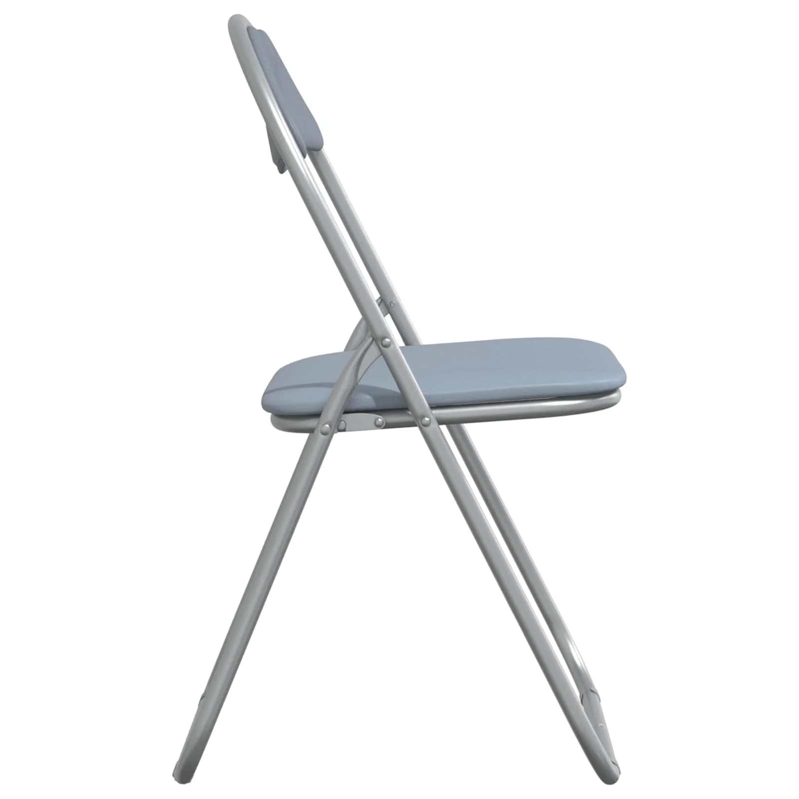 Zložljiva stolica 2 kos Umjetno usnje Siva 48 x 43,5 x 81 cm - slika 6