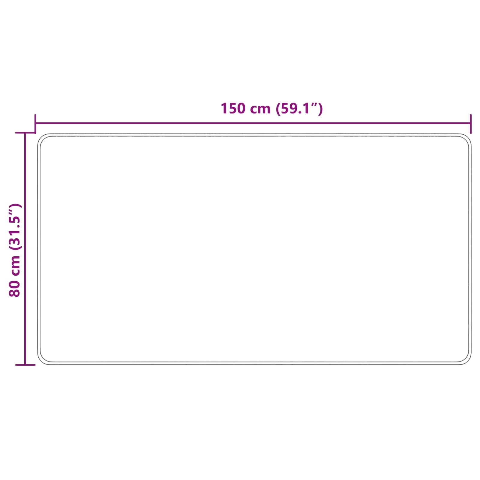 Preproga runner MARSA krema 80 x 150 cm Poliester in PVC - slika 7