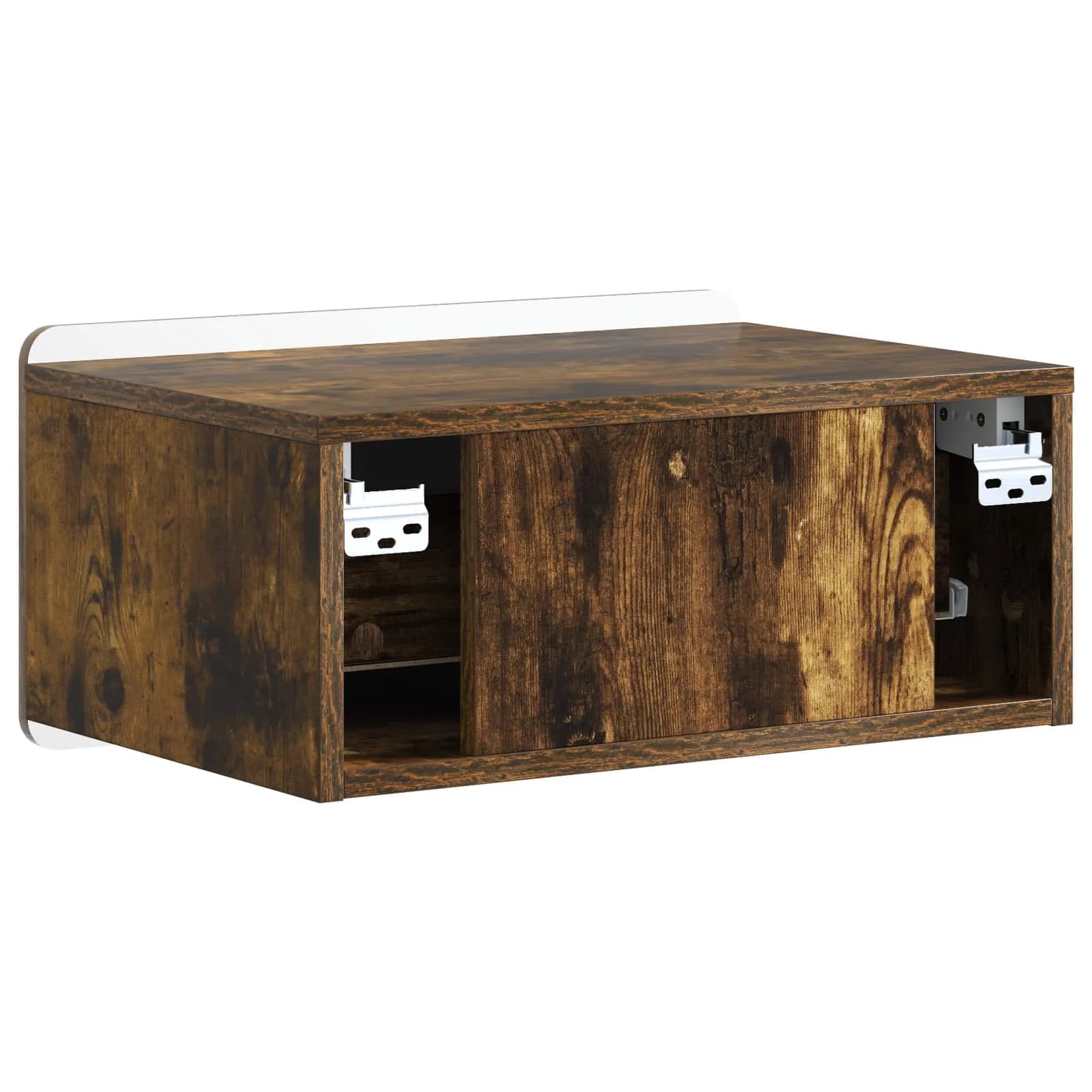 Stenski nočni omarici 2 kos Dimljen hrast 49 x 34,5 x 24 cm - slika 9