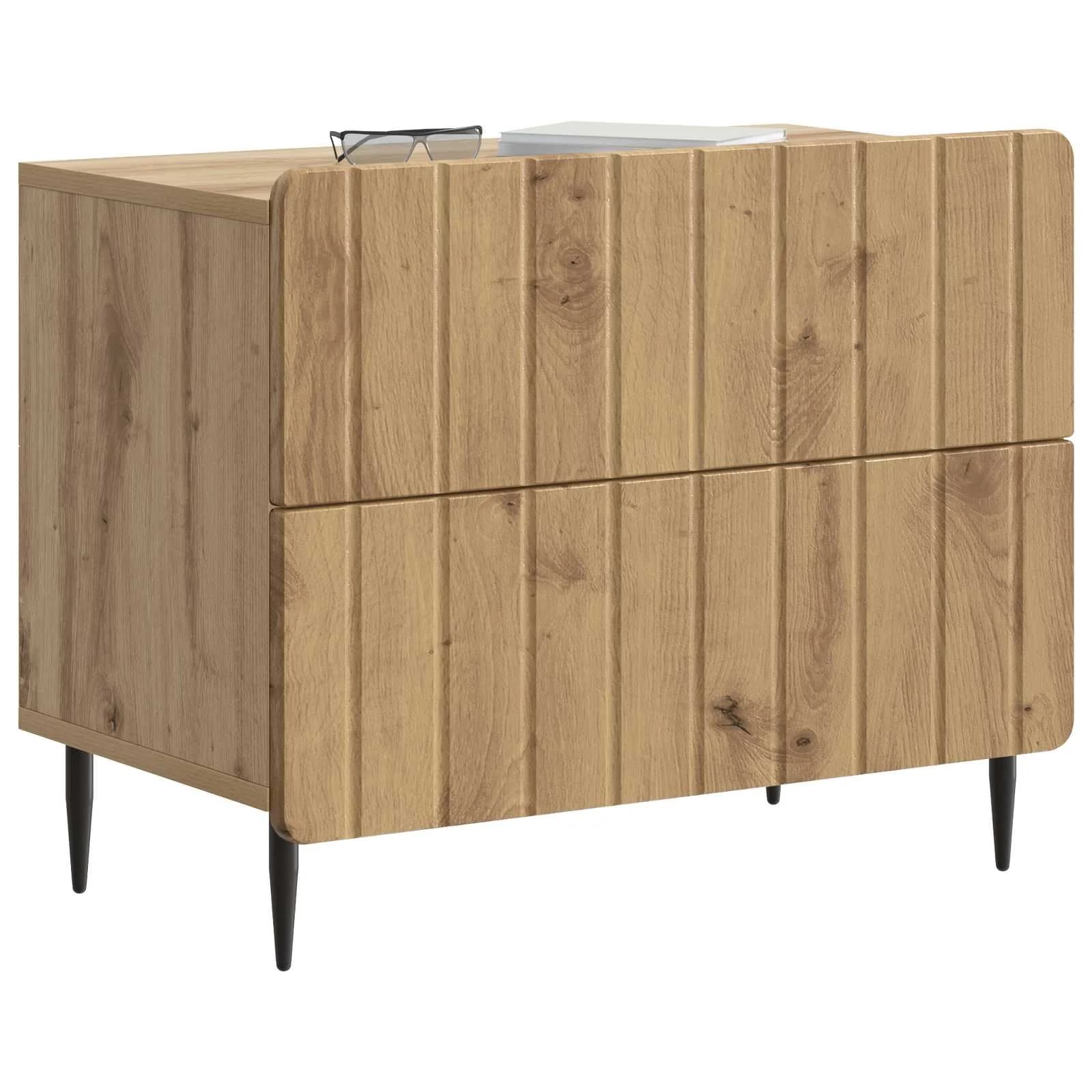 Nočna omarica Artisan hrast 62 x 34,5 x 49,5 cm Inženirski les - slika 3