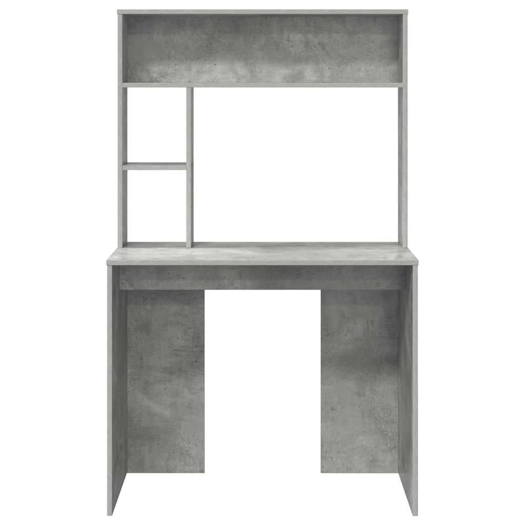 Miza Betonsko siva Inženirski les 91 x 50 x 149 cm - slika 5