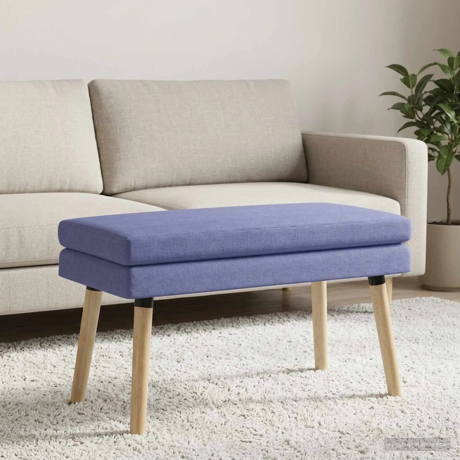 Dvojna klop Jeans modra 80 x 40 x 47 cm Blago - slika 4