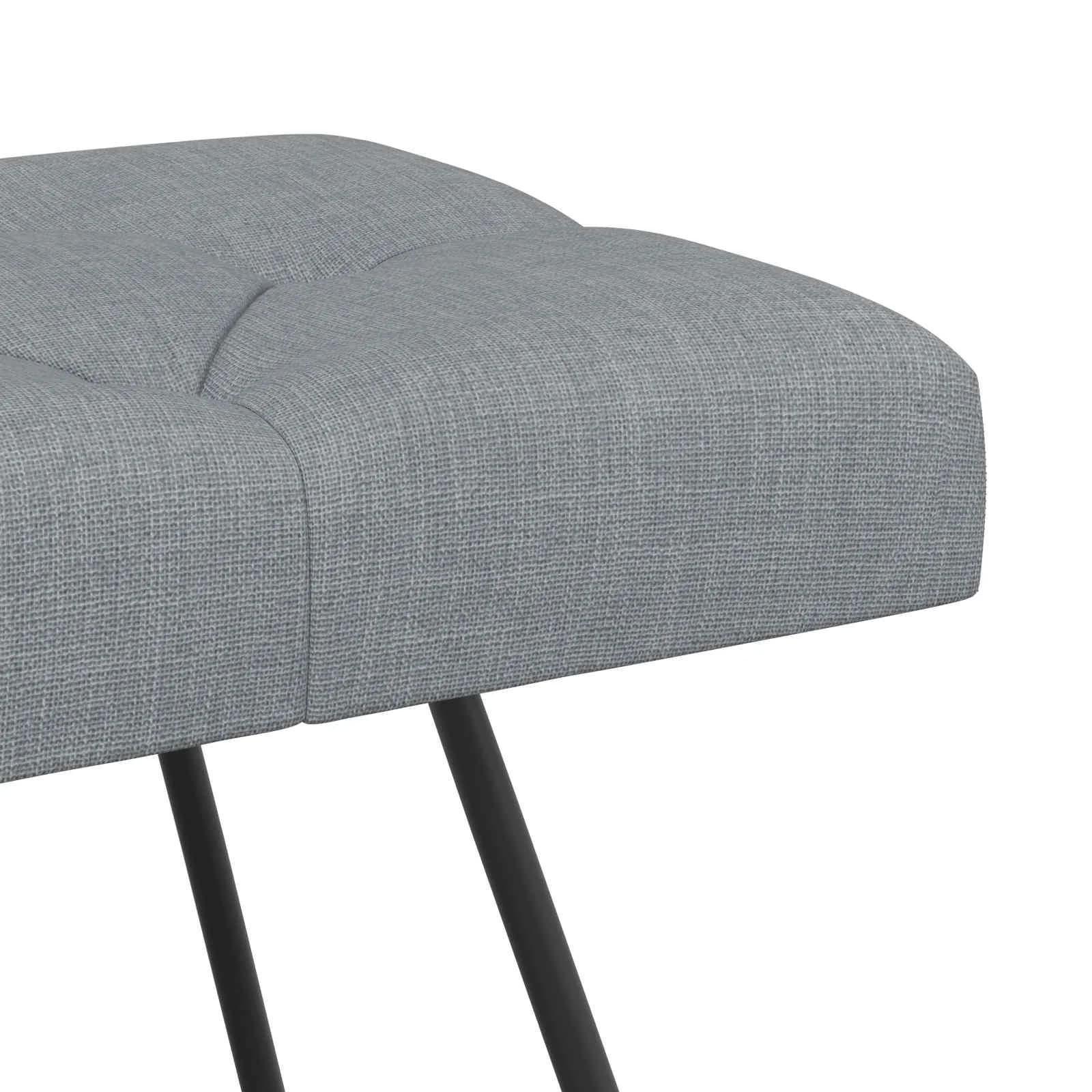 Klop s gumbnim oblazinjenjem Svetlo siva 110 x 40 x 46 cm Blago - slika 6
