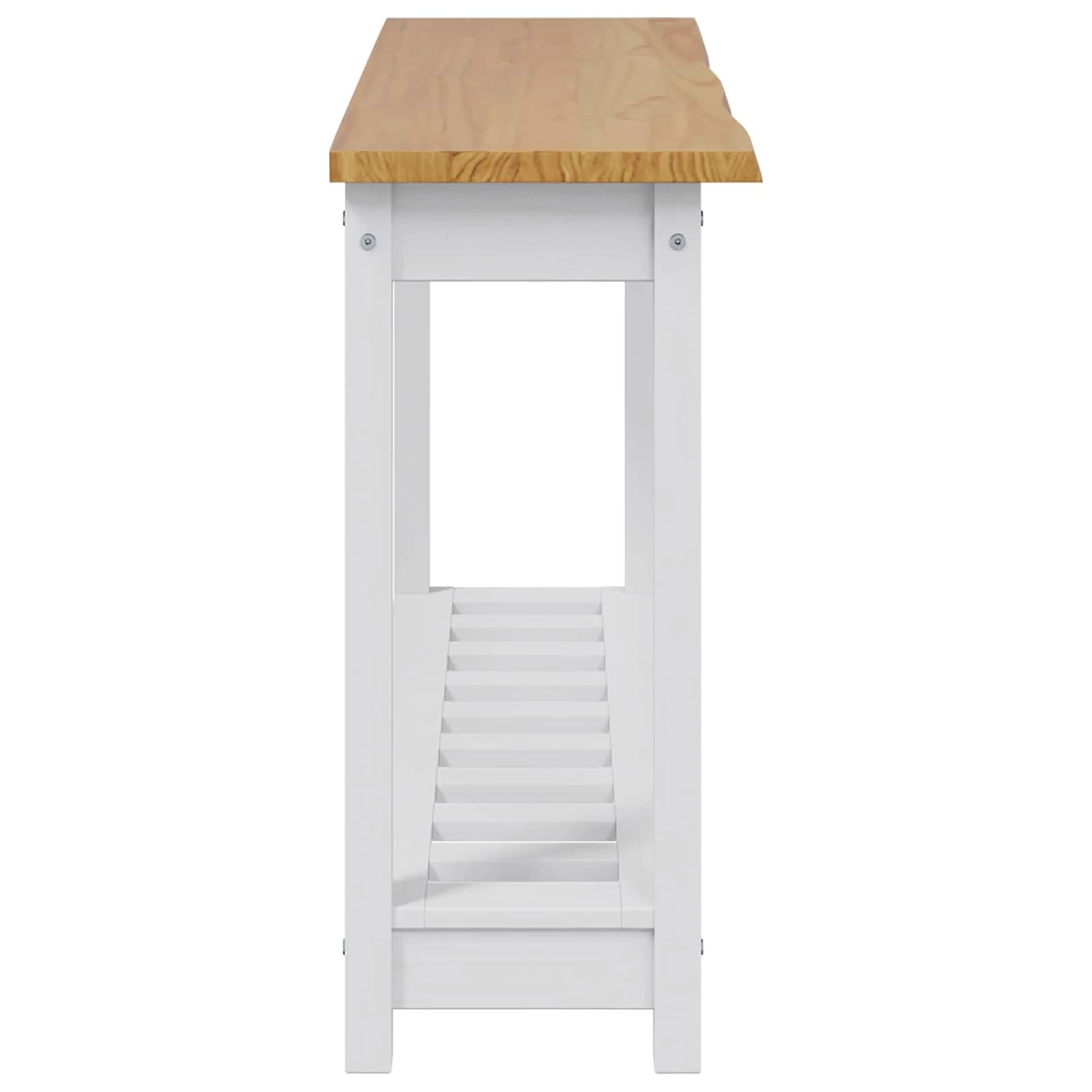 Konzolna miza EKAI Bela 112 x 35 x 76 cm Trdna borovina - slika 5