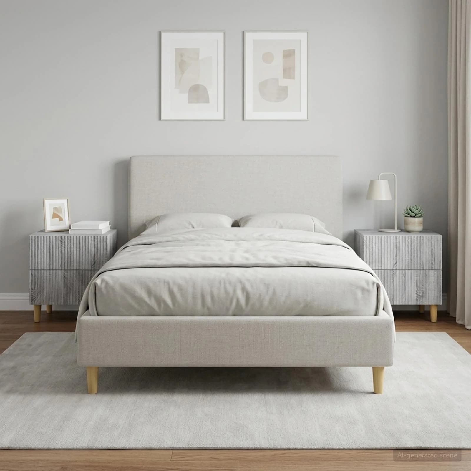 Nočna omarica 2 kos Siva Sonoma 43 x 34,5 x 48 cm