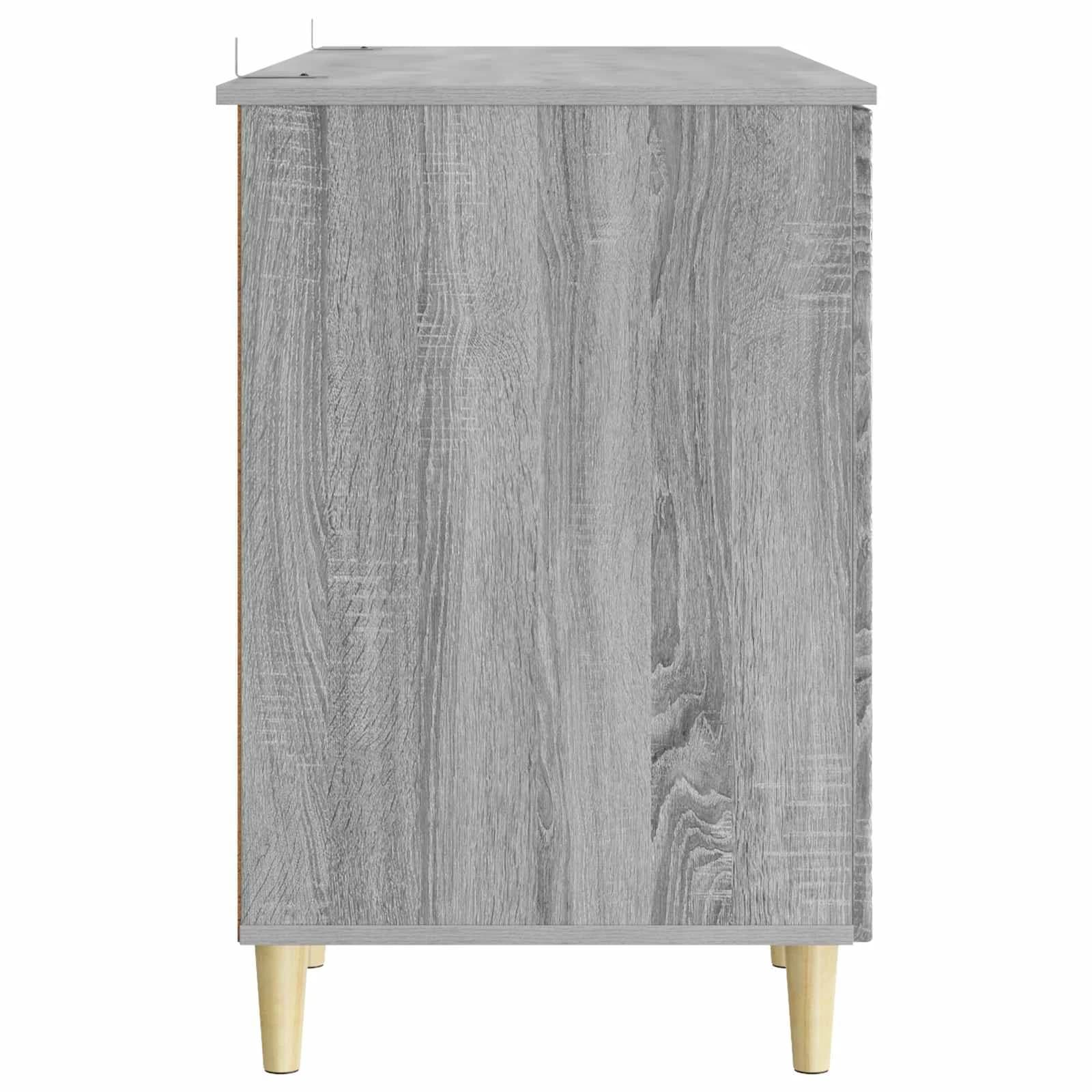 Miza Siva Sonoma Inženirski les 142,5 x 50 x 75 cm - slika 5
