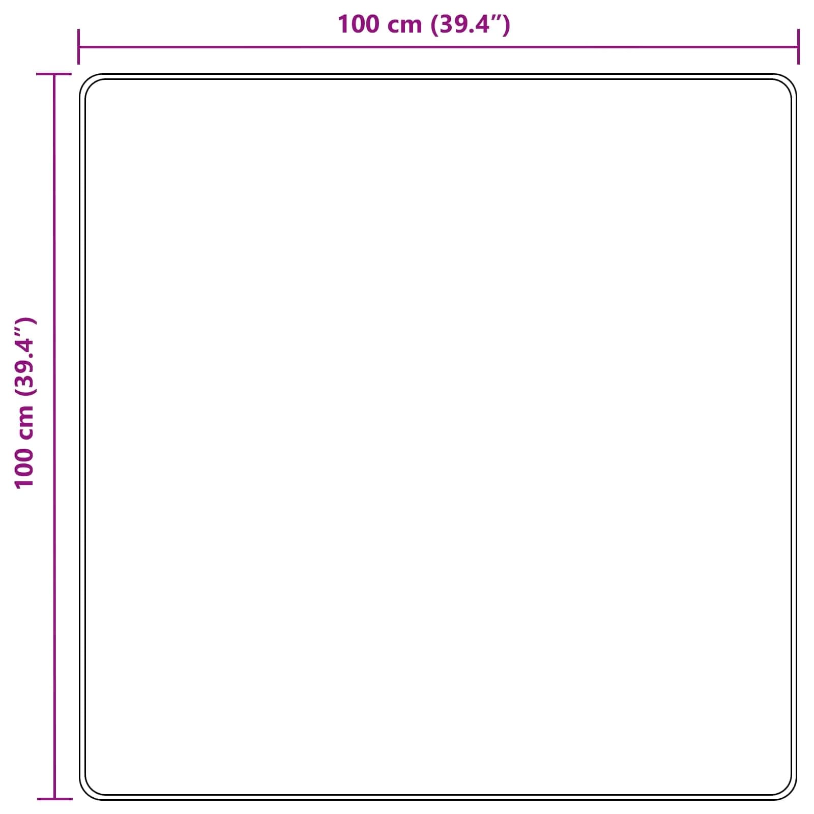 Preproga runner MARSA Rumena 100 x 100 cm Poliester in PVC - slika 7