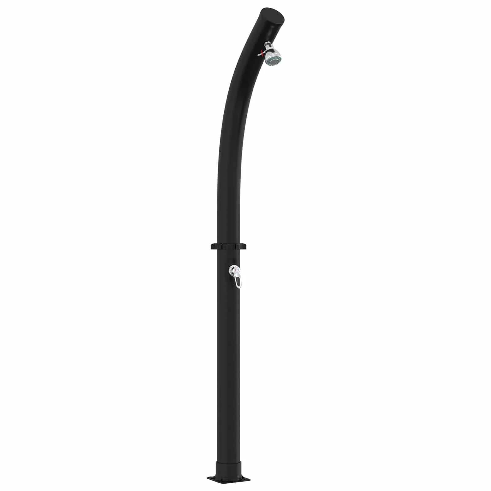 Solarna prha s pršno glavo 20 l PVC, ABS, Cinkova zlitina Črna - slika 2