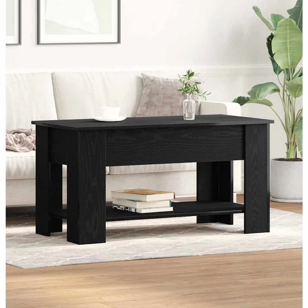 Klubska miza Črna Orehovina 101 x 49 x 52 cm Inženirski les - slika 4