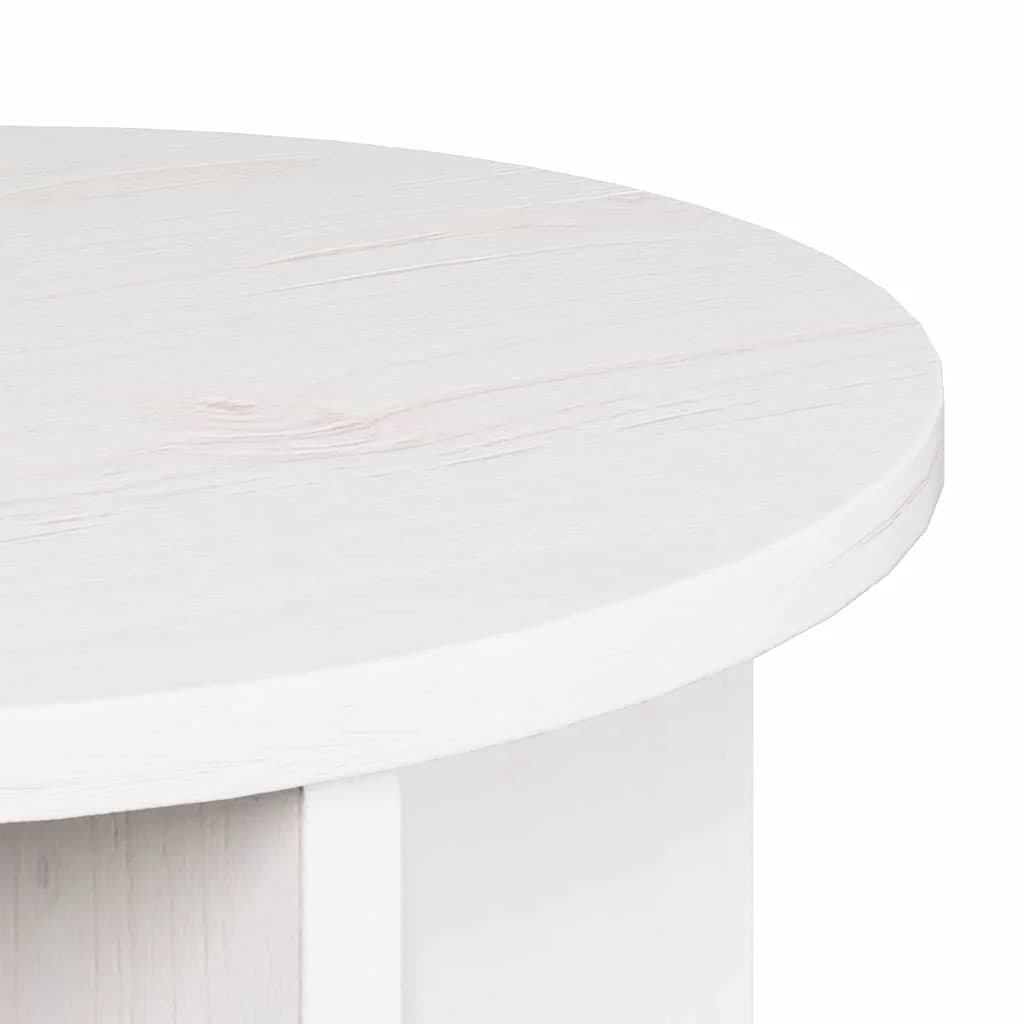 Klubska miza 2 kos Bela 39.5 x 39.5 x 30 cm Trden borov les - slika 7