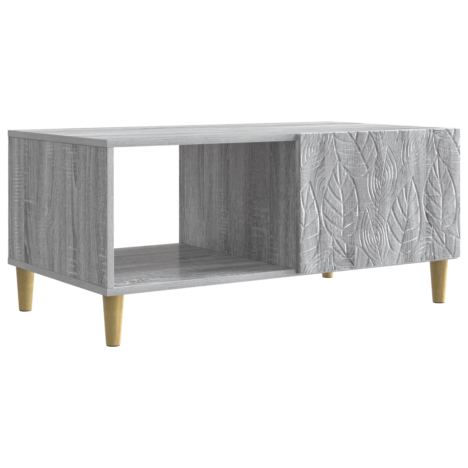 Klubska miza Siva Sonoma 90 x 50 x 40 cm Inženirski les - slika 2