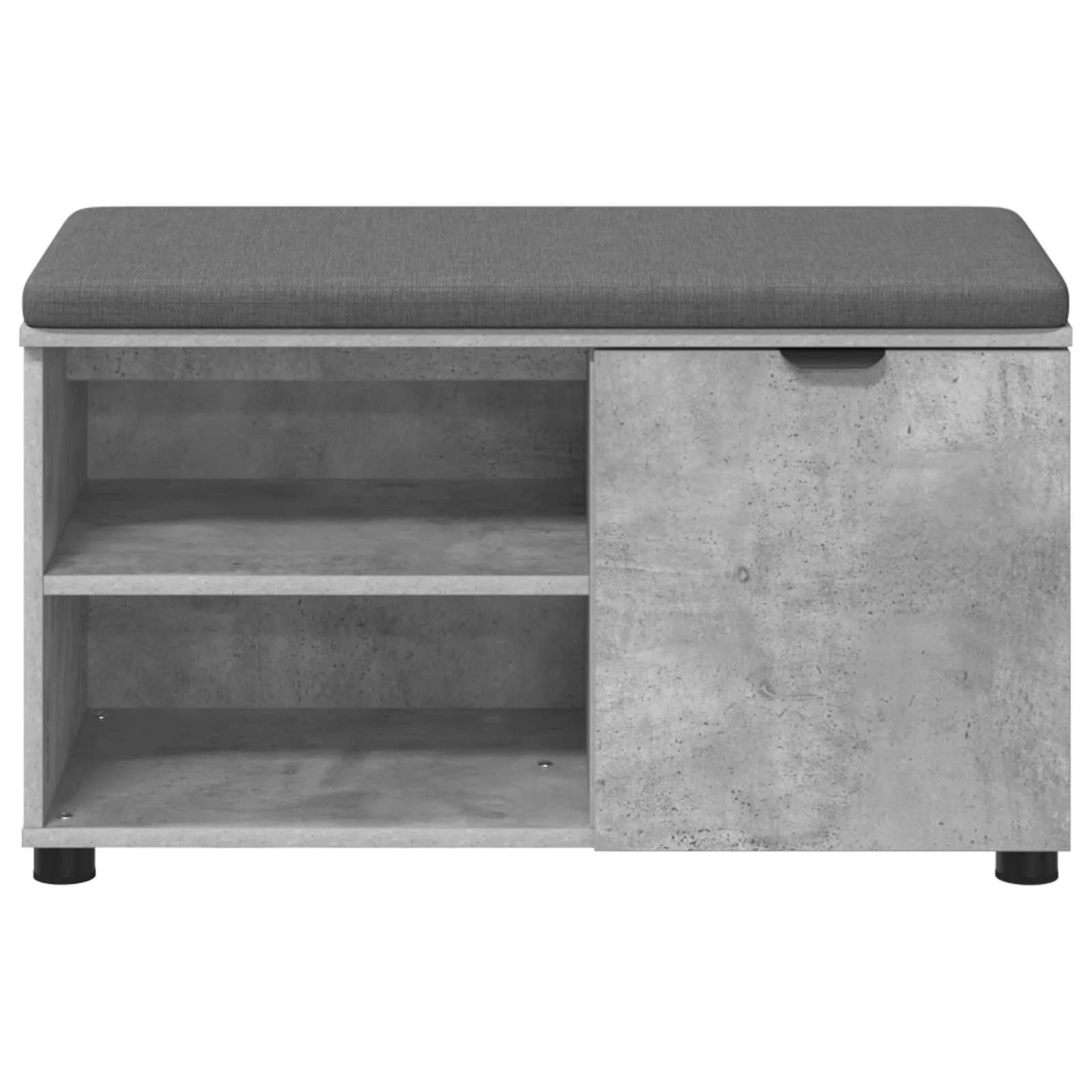 Haldna klop Beton Siva 80 x 38 x 46 cm Oblikovan Les in Tkanina - slika 6