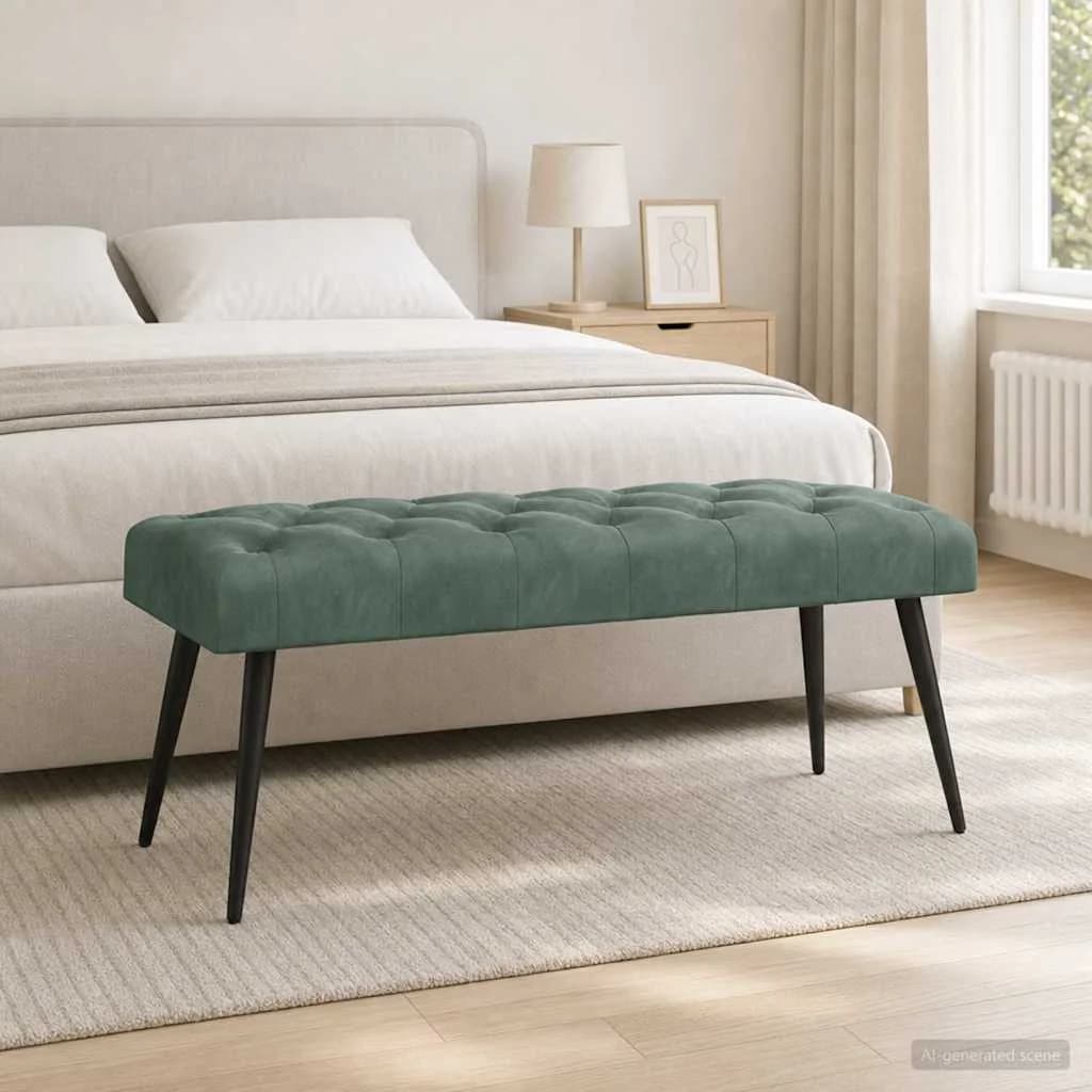 Klop s gumbnim oblazinjenjem Morsko zelena 110 x 40 x 46 cm - slika 3