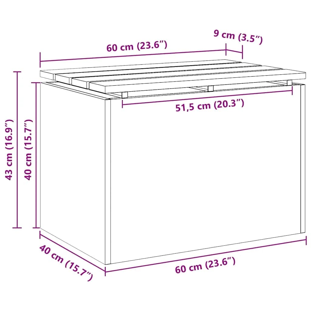 Vrtna klop srebrna 60 x 40 x 43 cm Pocinkano jeklo - slika 11